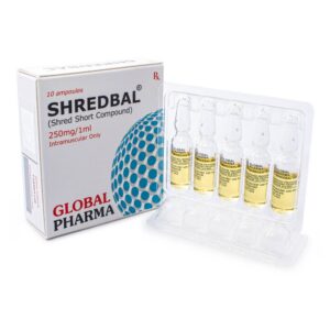 Global Pharma Shredbal 250mg Shred Short Compound (Testosterone-P, Masteron-P, Trenbolone-A) 10 ml Vial