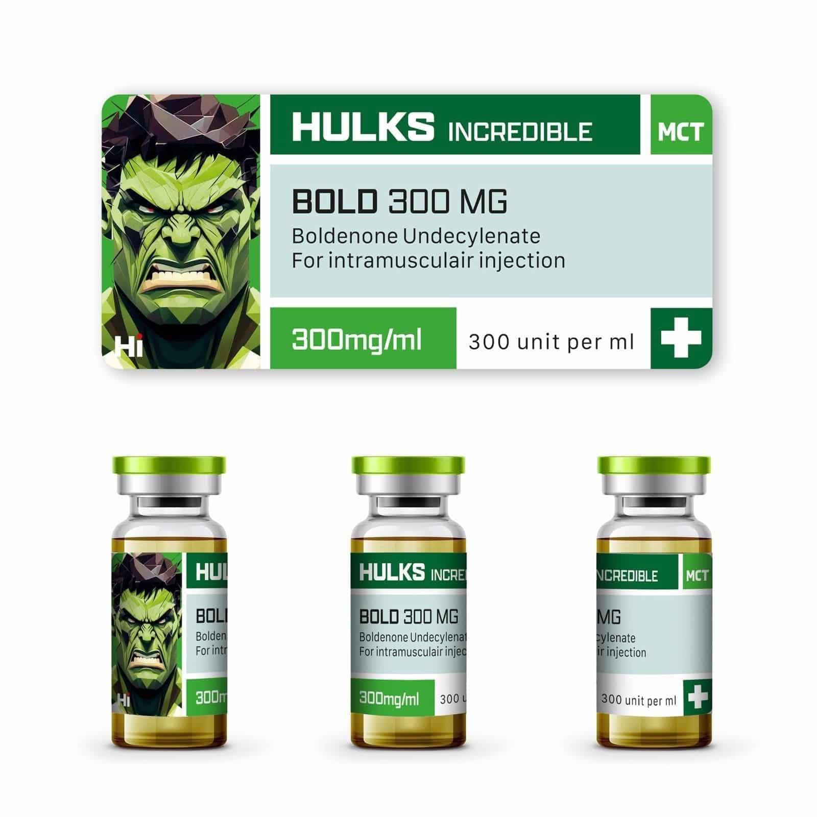 Hulks Incredible Bold 300mg Boldenone Undecylenate Fläschchen