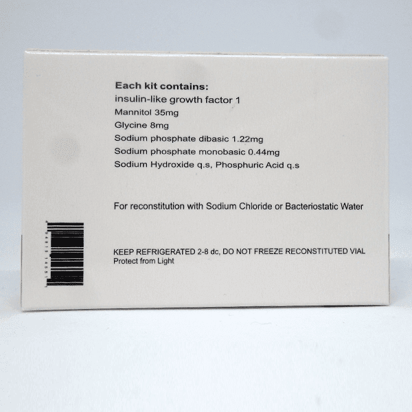 IGF-1 LR3 1mg Produktinformation auf der Rückseite